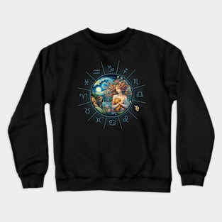 ZODIAC Virgo - Astrological VIRGO - VIRGO - ZODIAC sign - Van Gogh style - 6 Crewneck Sweatshirt